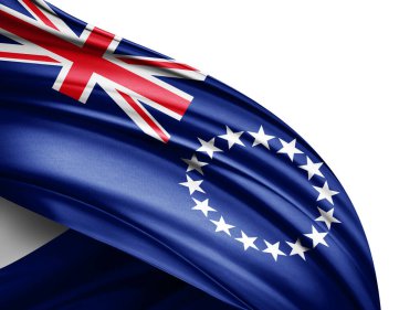 Metinleriniz ya da resimleriniz ve beyaz arkaplanınız için telif adaları bayrağını pişirin