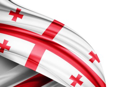 Metinleriniz, resimleriniz ve beyaz arkaplanınız için telif içeren Georgia bayrağı