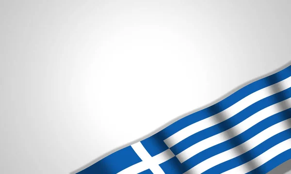 Griekenland Vlag Van Zijde Met Copyspace Voor Tekst Afbeeldingen Witte — Stockfoto
