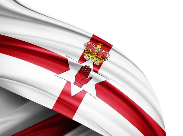 Nordirland Flagge Aus Seide Mit Copyspace Für Ihren Text Oder — Stockfoto