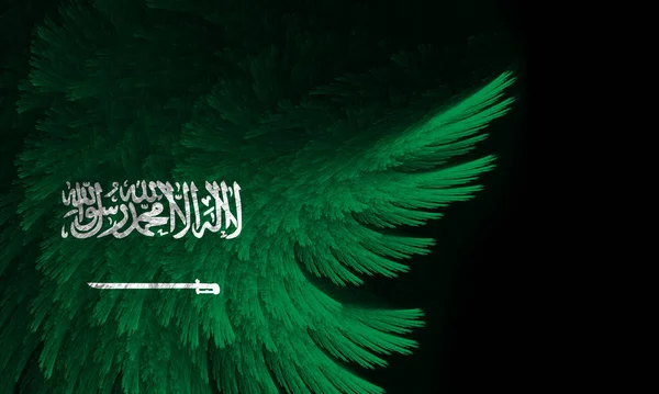 Saudiarabien Flagga Med Abstrakt Struktur Digital Bakgrund — Stockfoto