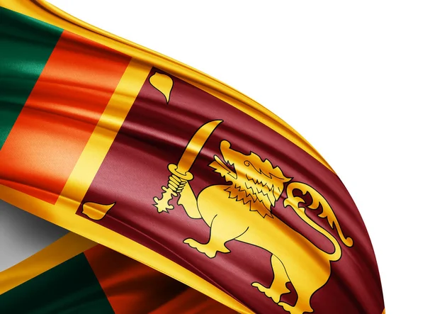 Bandera Seda Sri Lanka Con Copyspace Para Texto Imágenes Fondo — Foto de Stock