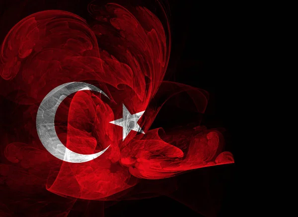 Törökország Zászló Elvont Textúrával Digitális Háttérrel — Stock Fotó