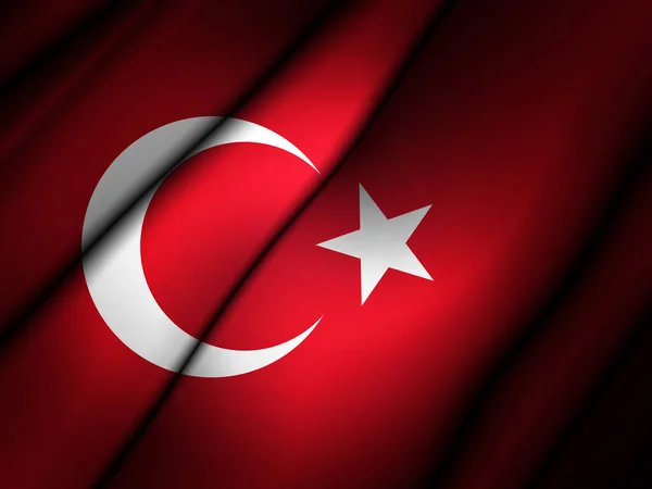 絹のトルコの旗 デジタル背景 — ストック写真