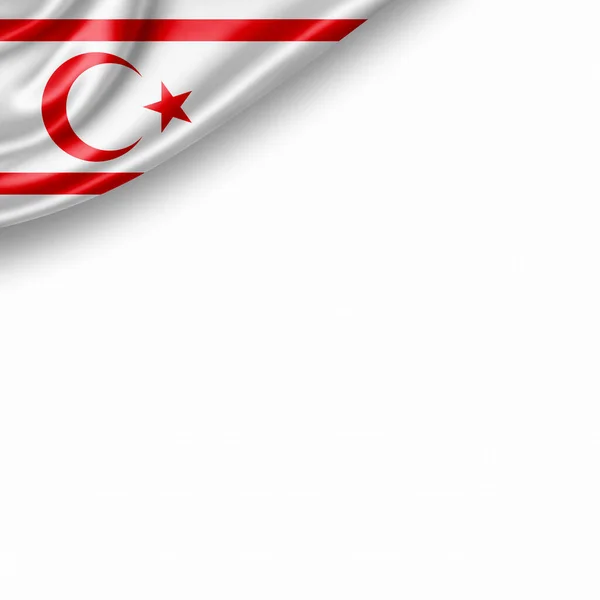 Turkish Republic Northern Cyprus Flag Silk Copyspace Your Text Images — Stock Photo, Image