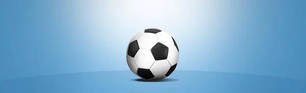 足球和你的文字或图像的版权空间 3D插图 — 图库照片