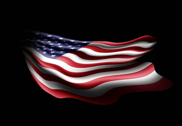 Amerikai Zászló Színes Illusztráció — Stock Fotó
