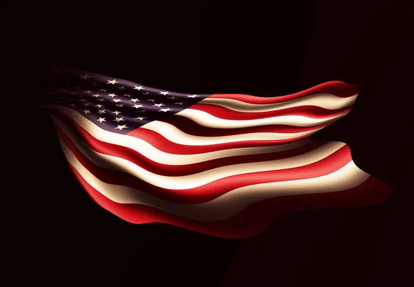 Amerikansk Flagga Färgstark Illustration — Stockfoto