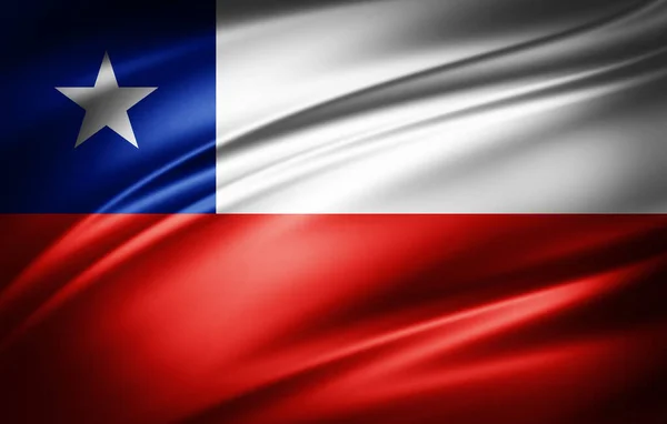 Ilustración Bandera Seda Chile —  Fotos de Stock