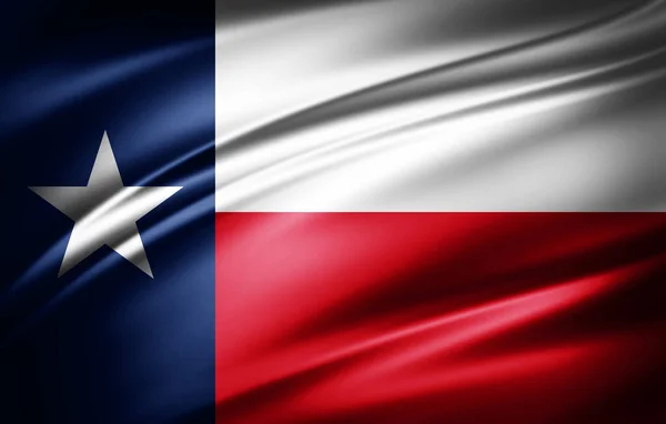 Ilustración Bandera Seda Texas — Foto de Stock