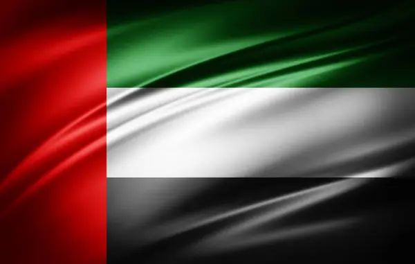 Illustration Silk Flag United Arab Emirates — Stock Photo, Image