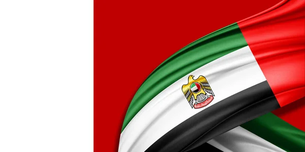 Ilustración Bandera Seda Los Emiratos Árabes Unidos Ajman Dubai —  Fotos de Stock