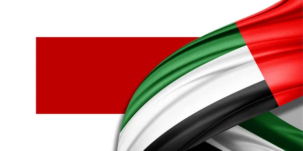 Ilustrace Hedvábné Vlajky Sjednocených Arabských Emirátů Ras Khaimah Sharjah — Stock fotografie