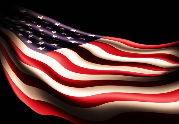 Bandiera Americana Illustrazione Colorata — Foto Stock