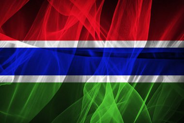 İpek Gambiya bayrağı, dijital illüstrasyon