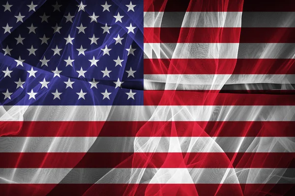 美国丝绸国旗 数字图像 — 图库照片
