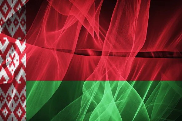Белорусский Флаг Шелка Цифровая Иллюстрация — стоковое фото