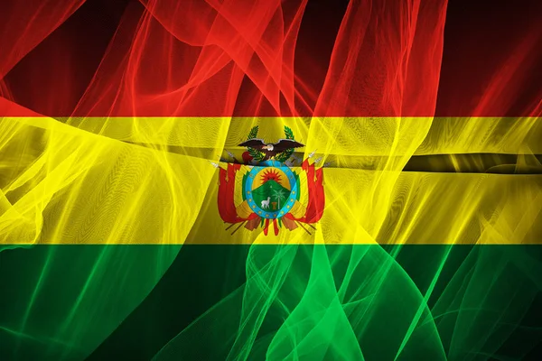 Флаг Боливии Шёлка Цифровая Иллюстрация — стоковое фото