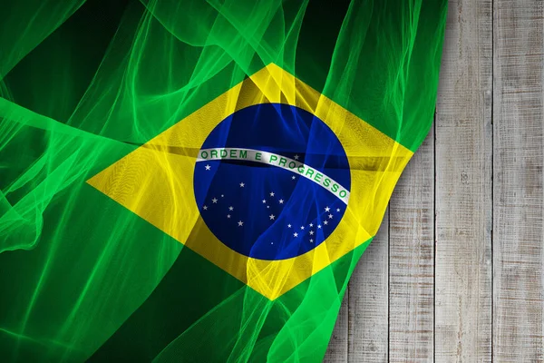 Brezilya Ipek Bayrağı Dijital Resimleme — Stok fotoğraf