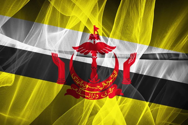 Brunei Flagga Silke Digital Illustration — Stockfoto