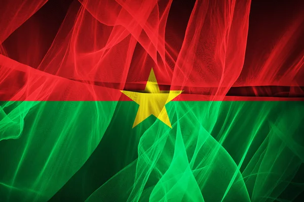 Флаг Буркина Цифровая Иллюстрация — стоковое фото