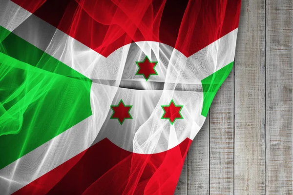 Burundi Bandera Seda Ilustración Digital — Foto de Stock