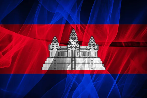 Флаг Камбоджи Шёлка Цифровая Иллюстрация — стоковое фото
