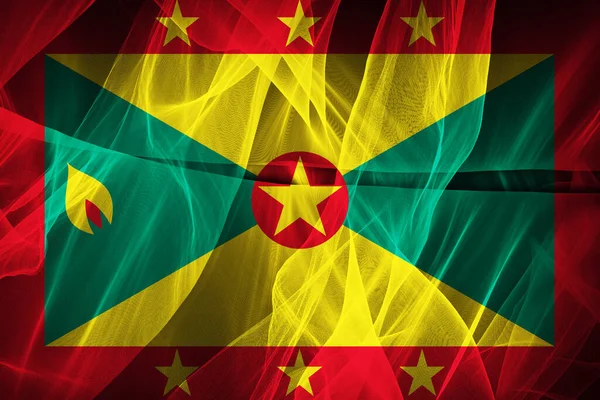Grenada Bandiera Seta Illustrazione Digitale — Foto Stock
