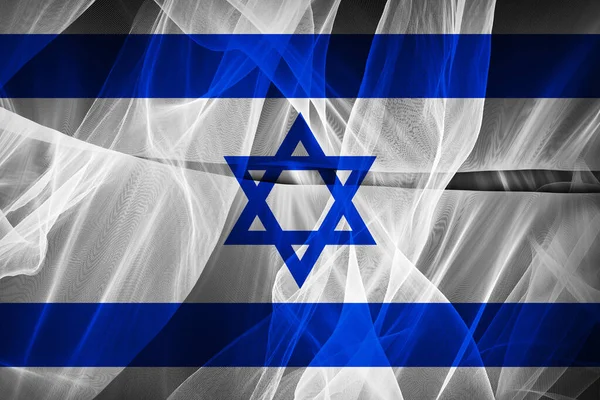 Σημαία Ισραήλ Από Μετάξι Ψηφιακή Απεικόνιση — Φωτογραφία Αρχείου