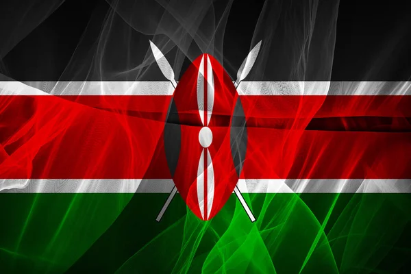 Bandiera Kenya Seta Illustrazione Digitale — Foto Stock