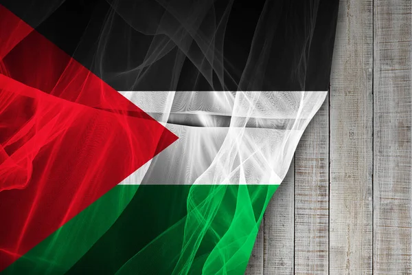 Palestine Flag Silk Digital Illustration — Stock Photo, Image