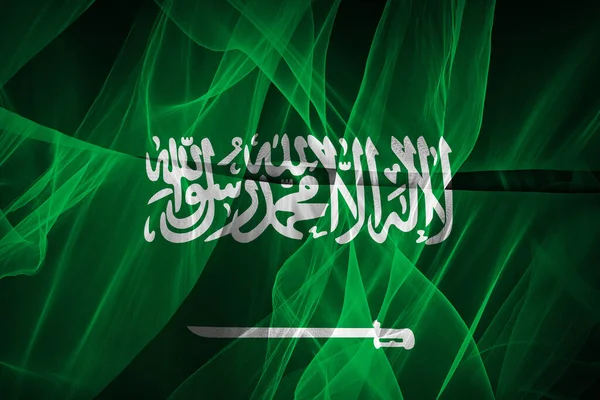 Флаг Саудовской Аравии Шёлка Цифровая Иллюстрация — стоковое фото