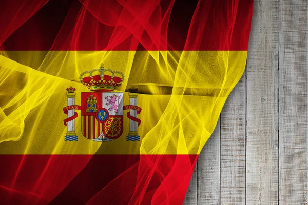 西班牙丝绸国旗 数字图像 — 图库照片