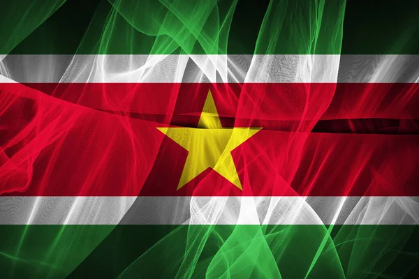 苏里南丝绸国旗 数字图像 — 图库照片