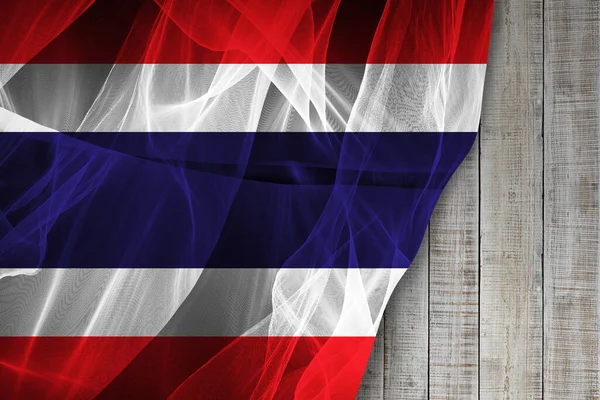 Tailândia Bandeira Seda Ilustração Digital — Fotografia de Stock