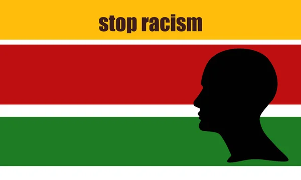 Cartel Protesta Sobre Racismo Por Los Derechos Humanos Mundo Con —  Fotos de Stock