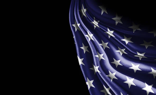 Bandeira Americana Seda Ilustração — Fotografia de Stock