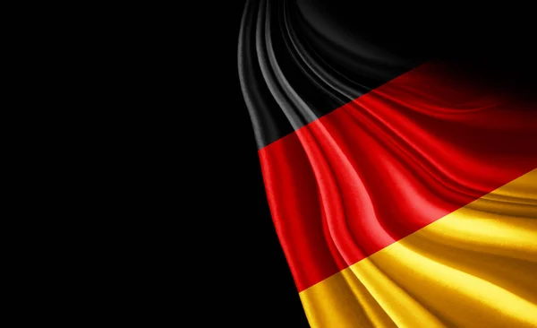 Deutschland Fahne Aus Seide Illustration — Stockfoto