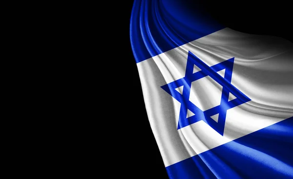 Bandera Israel Seda Ilustración — Foto de Stock