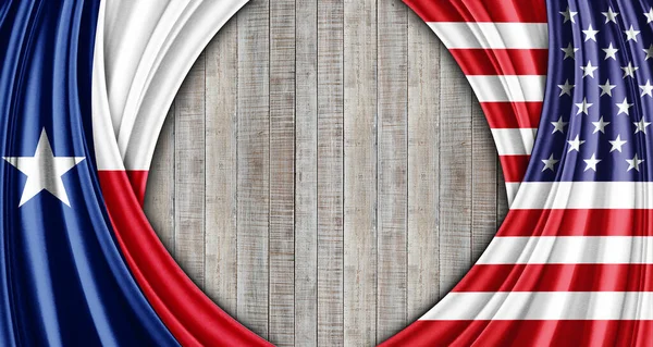 Bandera Seda Tejana Americana Con Copyspace Para Texto Imágenes Fondo — Foto de Stock