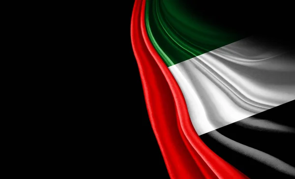 Vereinigte Arabische Emirate Flagge Aus Seide Illustration — Stockfoto