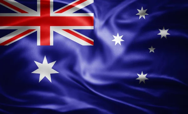 Bandera Seda Australia —  Fotos de Stock