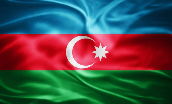 Bandiera Azerbaigian Seta — Foto Stock