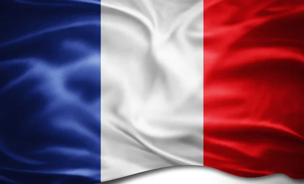 France Flag Silk — Stock Photo, Image