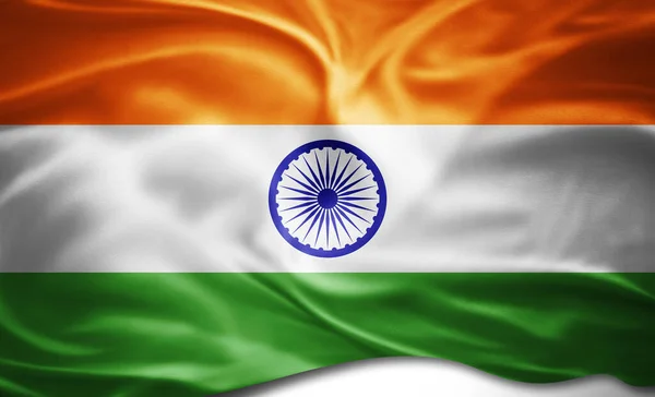 印度丝绸国旗 — 图库照片