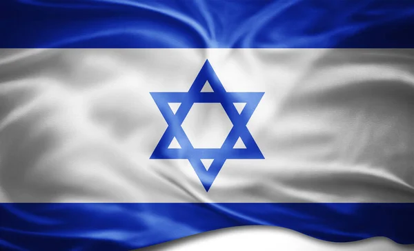 Bandera Seda Israel — Foto de Stock