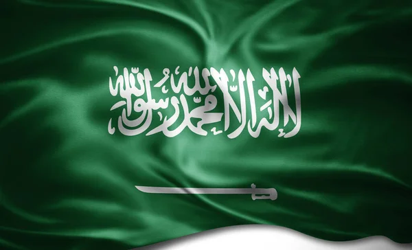 Saudi Arabia Flag Silk — Stock Photo, Image