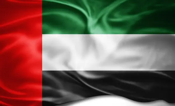 Vereinigte Arabische Emirate Flagge Aus Seide — Stockfoto