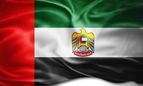 Vereinigte Arabische Emirate Flagge Aus Seide — Stockfoto