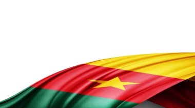 Beyaz arkaplanda ipek fotoğraf makinesi bayrağı